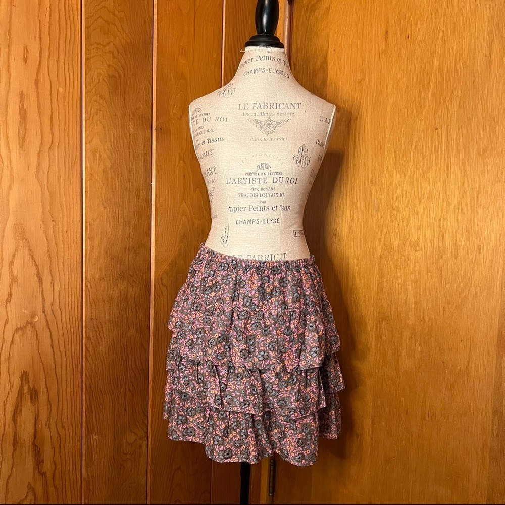 Old Navy Floral Cotton Tiered Skirt
